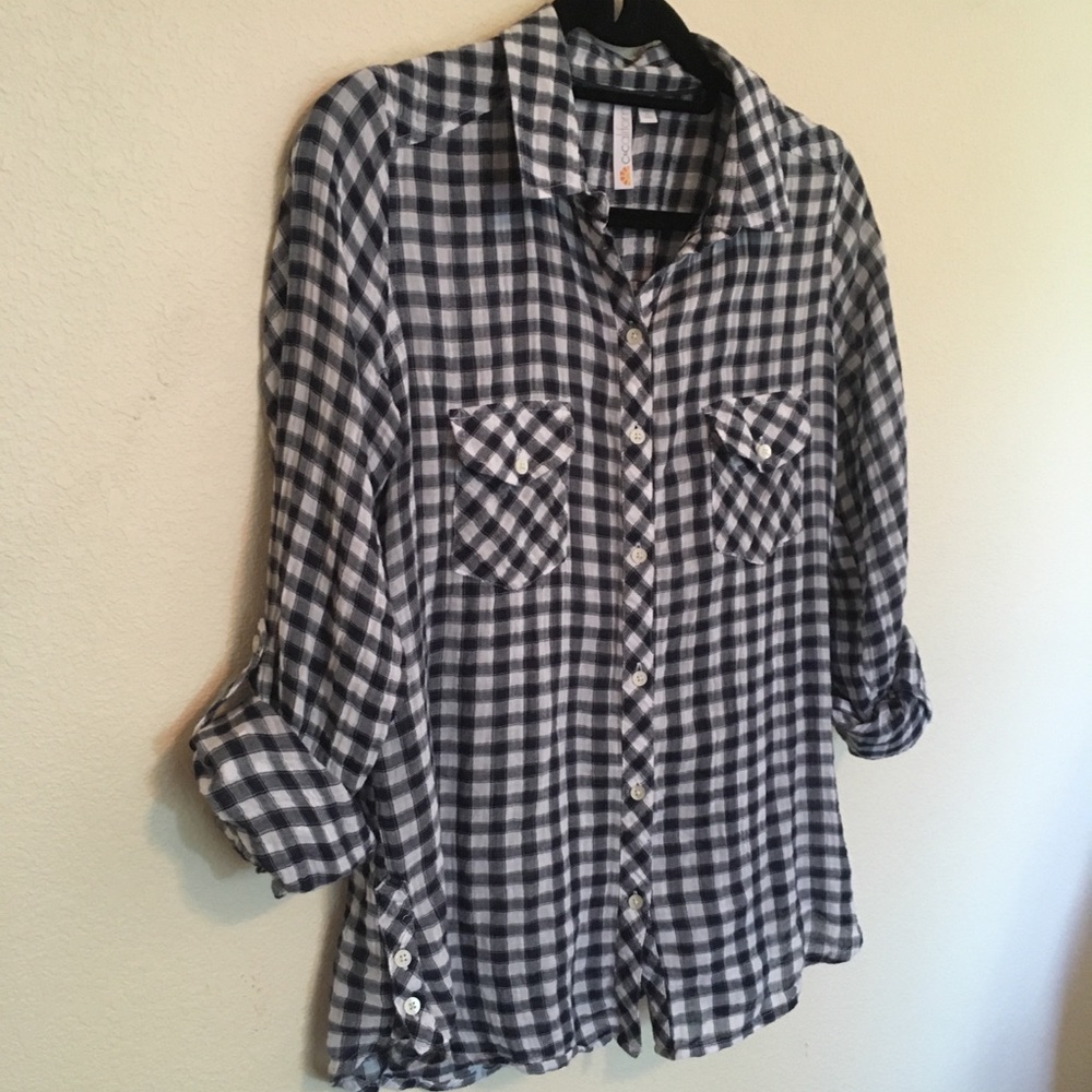 C&C California Gingham Roll Tab Shirt